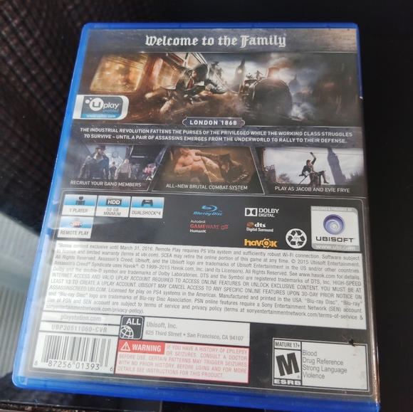Assassin's Creed Syndicate PlayStation 4 Video Games Disc - Picture 2 of 16